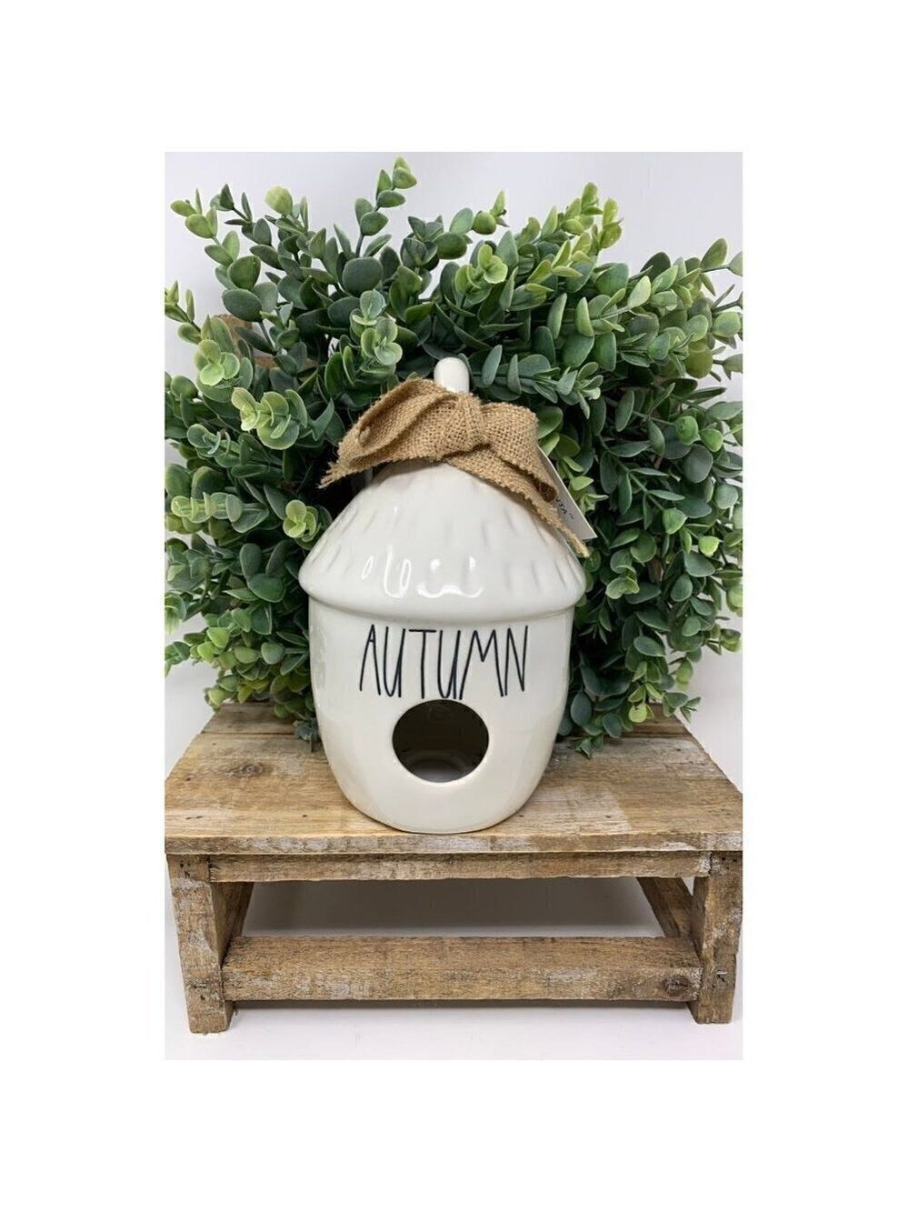 Rae Dunn Tiki Autumn White Birdhouse Artisan Collection by Magenta
